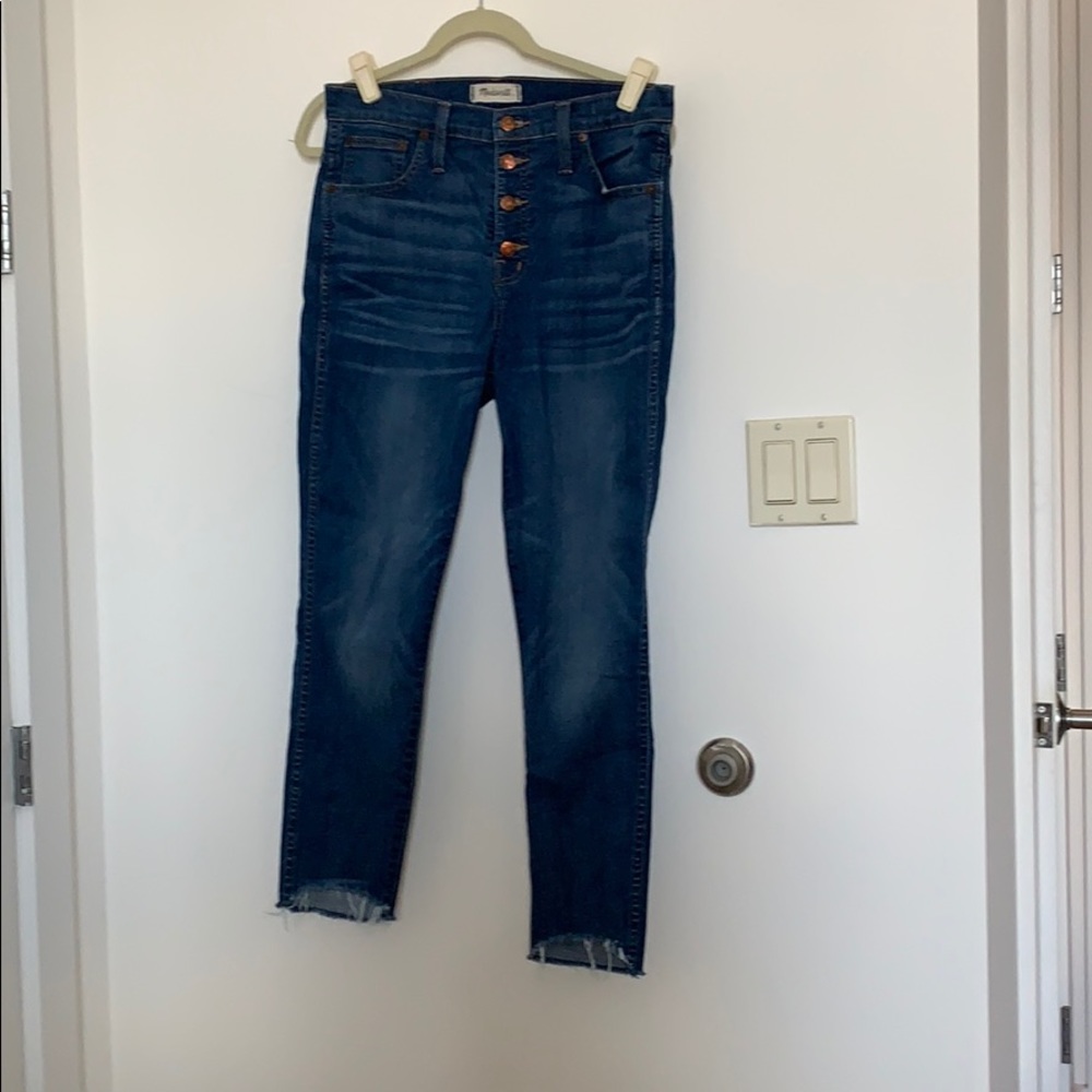 Madewell button fly skinny jeans